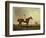 A Bay Racehorse with a Jockey Up on a Racehorse-Lambert Marshall-Framed Giclee Print