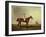 A Bay Racehorse with a Jockey Up on a Racehorse-Lambert Marshall-Framed Giclee Print