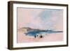 A Bay, with Blue Water and Figures in the Foreground (W/C on Paper)-Hercules Brabazon Brabazon-Framed Giclee Print