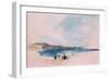 A Bay, with Blue Water and Figures in the Foreground (W/C on Paper)-Hercules Brabazon Brabazon-Framed Giclee Print