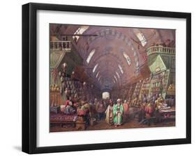 A Bazaar in Constantinople, 1873-Jean Brindesi-Framed Premium Giclee Print