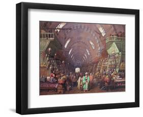 A Bazaar in Constantinople, 1873-Jean Brindesi-Framed Giclee Print