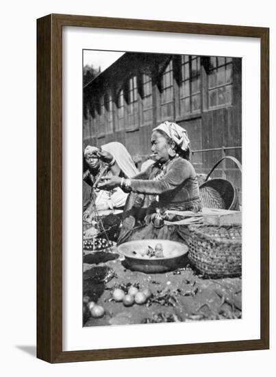 A Bazaar in Darjeeling, West Bengal, India, C1910-null-Framed Giclee Print