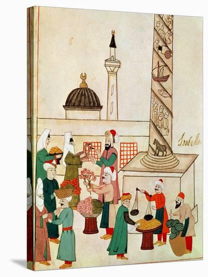 A Bazaar in Istanbul, circa 1580-null-Stretched Canvas