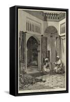 A Bazzar, Tangier, Morocco-null-Framed Stretched Canvas