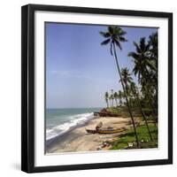 A Beach in Kerala, India, with Two Small Fishing Boats-PaulCowan-Framed Photographic Print