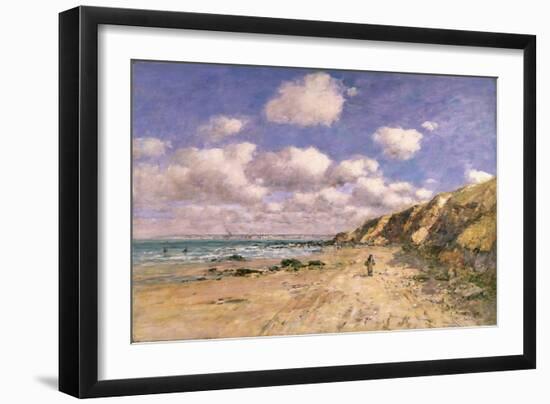 A Beach Near Trouville, 1895-Eugène Boudin-Framed Giclee Print