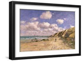 A Beach Near Trouville, 1895-Eugène Boudin-Framed Giclee Print