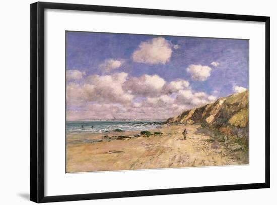 A Beach Near Trouville, 1895-Eugène Boudin-Framed Giclee Print