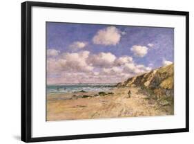 A Beach Near Trouville, 1895-Eugène Boudin-Framed Giclee Print