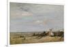 A Beach Scene at Trouville, 1860s-Eugene Louis Boudin-Framed Giclee Print