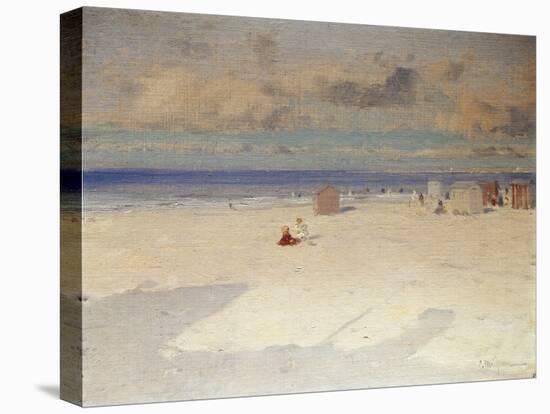 A Beach Scene-Eliseo Meifren y Roig-Stretched Canvas