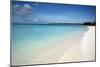 A Beach View at Half Moon Cay, with Golden Sands and Bright Blue Sea-Natalie Tepper-Mounted Photo