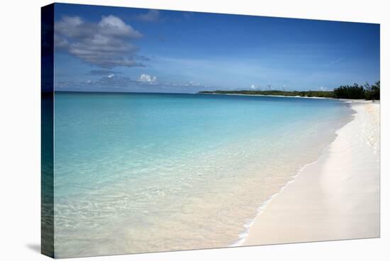 A Beach View at Half Moon Cay, with Golden Sands and Bright Blue Sea-Natalie Tepper-Stretched Canvas