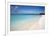 A Beach View at Half Moon Cay, with Golden Sands and Bright Blue Sea-Natalie Tepper-Framed Photo