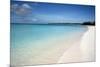 A Beach View at Half Moon Cay, with Golden Sands and Bright Blue Sea-Natalie Tepper-Mounted Photo