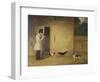 A Beagler Standing at the Door of the Kennels Calling Out the Beagles-William J. Pringle-Framed Giclee Print