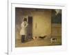 A Beagler Standing at the Door of the Kennels Calling Out the Beagles-William J. Pringle-Framed Giclee Print