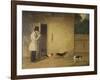 A Beagler Standing at the Door of the Kennels Calling Out the Beagles-William J. Pringle-Framed Giclee Print