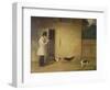 A Beagler Standing at the Door of the Kennels Calling Out the Beagles-William J. Pringle-Framed Giclee Print