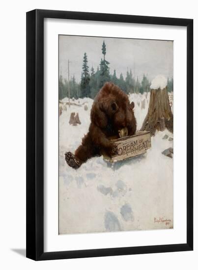 A 'Bear' Chance, 1907 (Oil on Canvas)-Philip Russell Goodwin-Framed Giclee Print