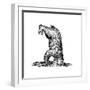 A Bear Standing on His Head, 14th Century-null-Framed Giclee Print