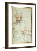 A Bearded Man, Half Length, Standing Dressed for the Street-Federico Zuccaro-Framed Giclee Print