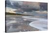 A beautiful cloudscape and wild sea at Waxham, Norfolk, England, United Kingdom, Europe-Jon Gibbs-Stretched Canvas