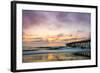 A Beautiful Cloudy Sunrise Captured at the Virginia Beach Fishing Pier-Scottymanphoto-Framed Photographic Print
