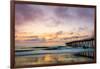 A Beautiful Cloudy Sunrise Captured at the Virginia Beach Fishing Pier-Scottymanphoto-Framed Photographic Print