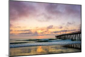 A Beautiful Cloudy Sunrise Captured at the Virginia Beach Fishing Pier-Scottymanphoto-Mounted Photographic Print