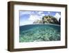 A Beautiful Coral Reef Grows Near a Set of Limestone Islands in Indonesia-Stocktrek Images-Framed Photographic Print