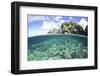 A Beautiful Coral Reef Grows Near a Set of Limestone Islands in Indonesia-Stocktrek Images-Framed Photographic Print