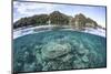 A Beautiful Coral Reef Grows Near a Set of Limestone Islands-Stocktrek Images-Mounted Photographic Print