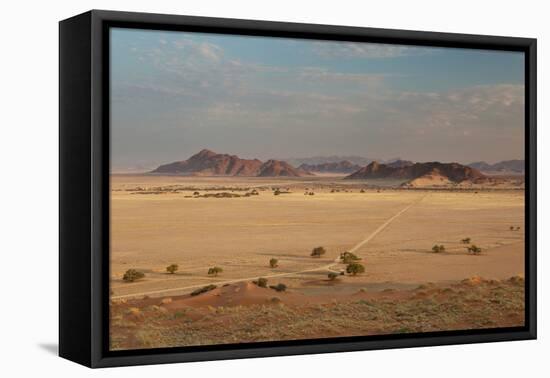 A Beautiful Landscape in Namib-Naukluft National Park, Taken from the Top of Elim Dune-Alex Saberi-Framed Stretched Canvas