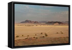 A Beautiful Landscape in Namib-Naukluft National Park, Taken from the Top of Elim Dune-Alex Saberi-Framed Stretched Canvas