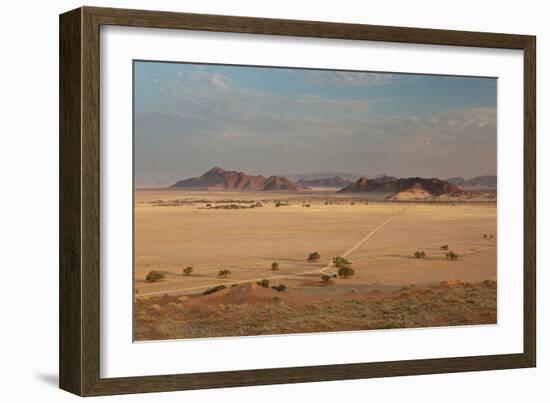 A Beautiful Landscape in Namib-Naukluft National Park, Taken from the Top of Elim Dune-Alex Saberi-Framed Photographic Print