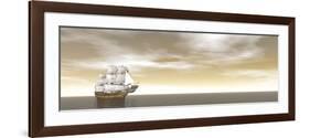 A Beautiful Old Merchant Ship Sailing in the Ocean-null-Framed Premium Giclee Print