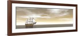 A Beautiful Old Merchant Ship Sailing in the Ocean-null-Framed Premium Giclee Print