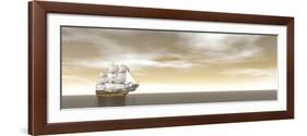 A Beautiful Old Merchant Ship Sailing in the Ocean-null-Framed Art Print