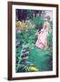 A Beautiful Princess with Long Blond Hair Wanders Through a Garden of Pretty Flowers-Winter Wolf-Framed Photographic Print