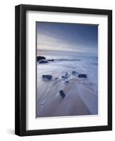 A Beautiful Sandy Beach Near Cap Frehel, Cote D'Emeraude (Emerald Coast), Brittany, France, Europe-Julian Elliott-Framed Premium Photographic Print