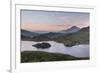 A Beautiful Sky Glows Above Llyn Dywarchen, Snowdonia, at Sunrise-John Greenwood-Framed Photographic Print
