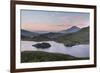 A Beautiful Sky Glows Above Llyn Dywarchen, Snowdonia, at Sunrise-John Greenwood-Framed Photographic Print