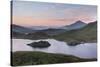 A Beautiful Sky Glows Above Llyn Dywarchen, Snowdonia, at Sunrise-John Greenwood-Stretched Canvas