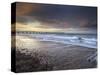 A Beautiful Spring Sunset at Saltburn, North Yorkshire, England, United Kingdom, Europe-Jon Gibbs-Stretched Canvas