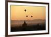 A Beautiful Sunrise over the Buddhist Temples in Bagan-Boaz Rottem-Framed Photographic Print