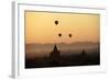 A Beautiful Sunrise over the Buddhist Temples in Bagan-Boaz Rottem-Framed Photographic Print