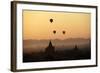 A Beautiful Sunrise over the Buddhist Temples in Bagan-Boaz Rottem-Framed Photographic Print