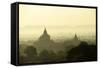 A Beautiful Sunrise over the Buddhist Temples in Bagan-Boaz Rottem-Framed Stretched Canvas